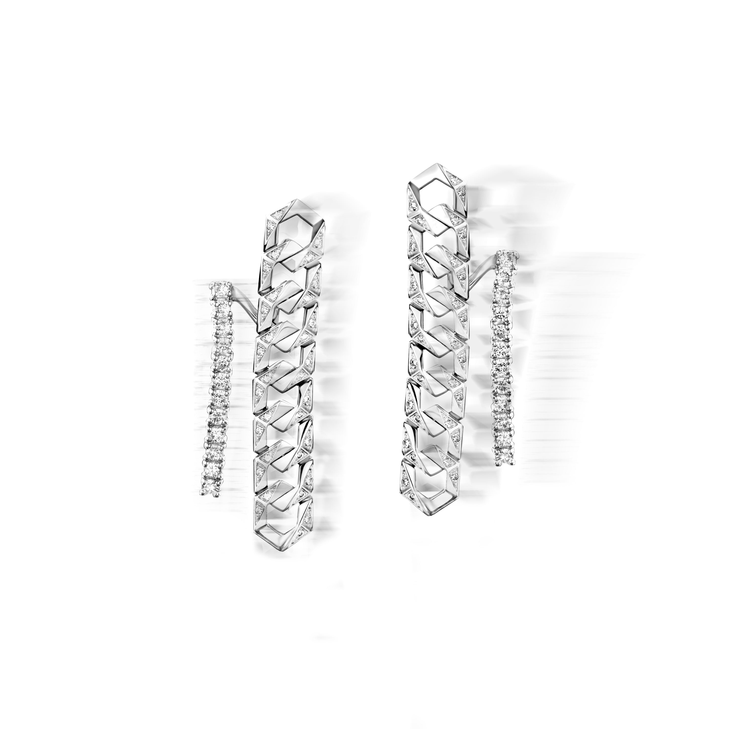 BOND SIGNATURE IV EARRINGS IN WHITE GOLD WITH WHITE DIAMONDS