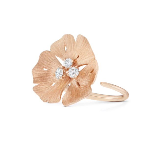 Ginkgo Ring Small Model - Pink Gold