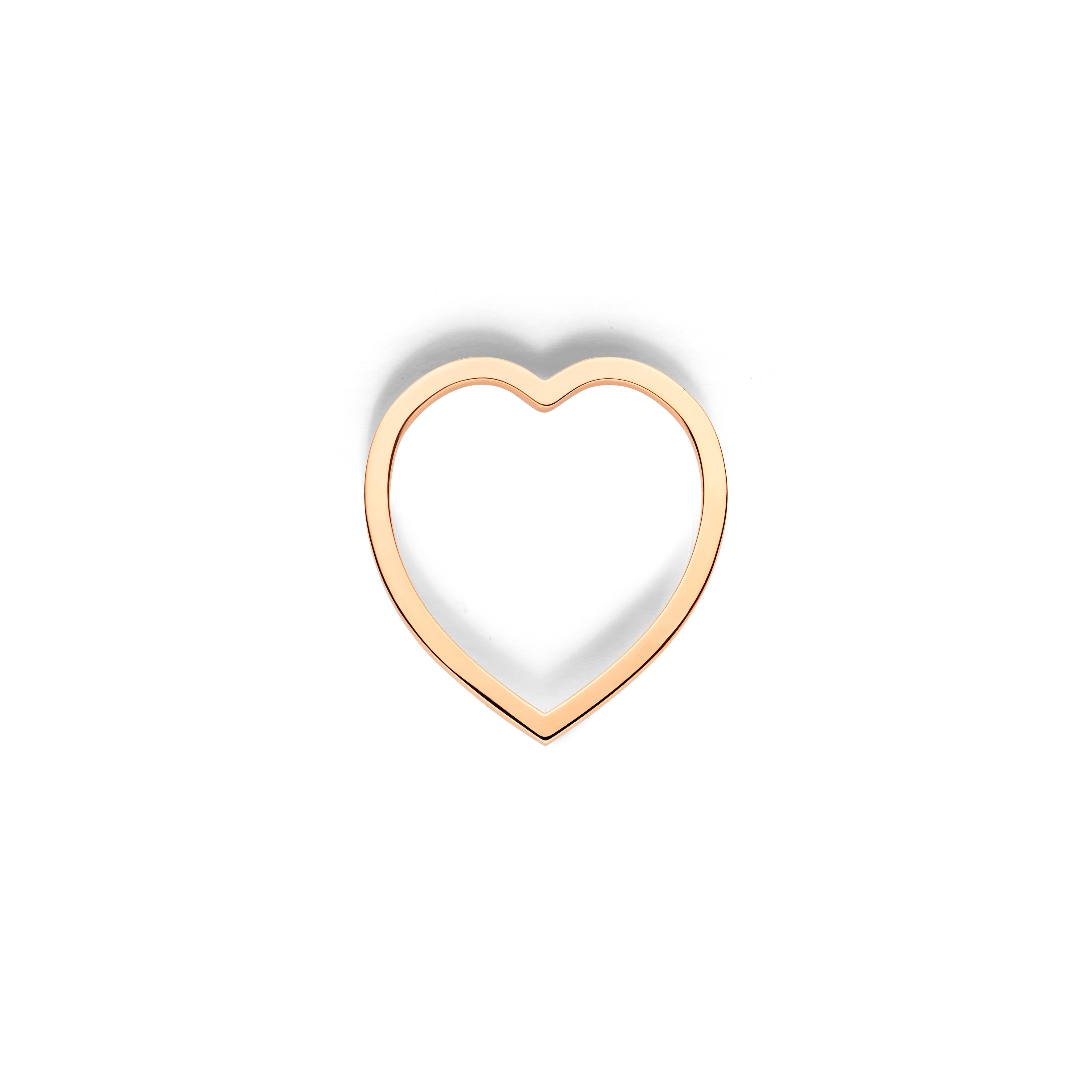 Antifer Heart ring in pink gold